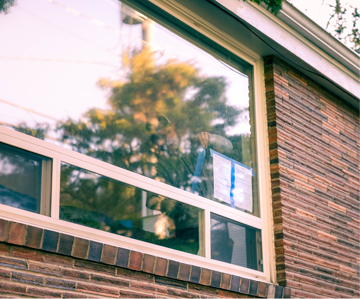 Architectural plans laid out for a residential remodel